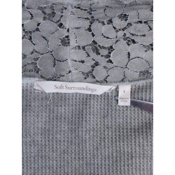 Soft Surroundings Cadence Topper Waterfall Cardigan Sm Floral Lace Embroidered - Picture 3 of 9